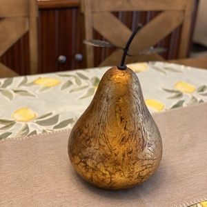 Pier 1 antiqued gold pear 15”